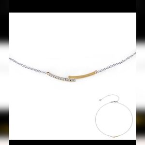 Lafonn Classic Sterling Silver 2-Tone Plated Simulated Diamond